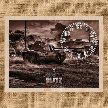 WORLD OF TANKS CLOCK pyroprinter & laser-ready file 3DWave.us